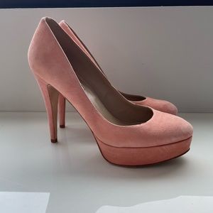 Malene birger Elliat pink suede platform pumps